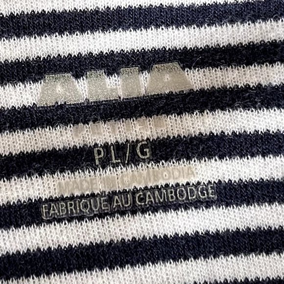 Alia, 3/4 sleeved, stripped navy t-shirt with beading - Picture 4 of 4